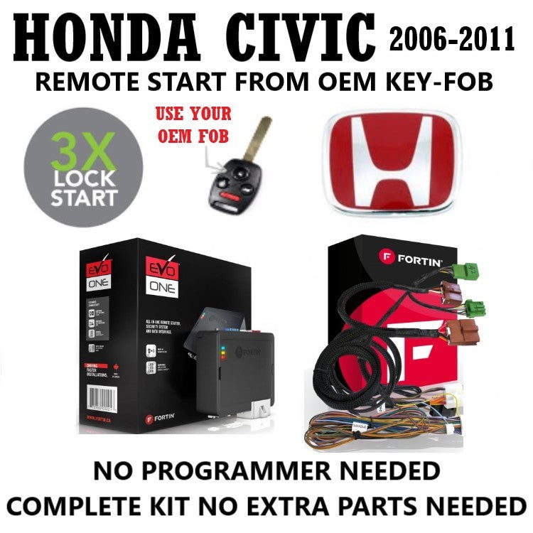 N2 DesignsN2 Designs 2006-2011 Honda Civic Plug & Play Remote Start Kit  (Standard Key)