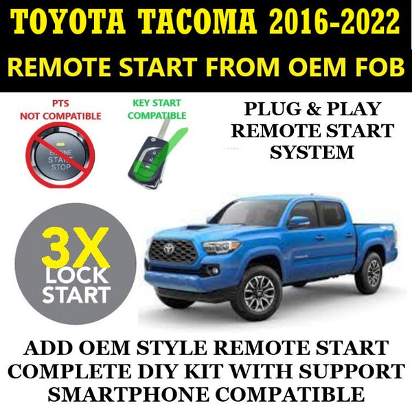 3X LOCK Plug & Play Remote Start 2016-2022 TOYOTA TACOMA Key Start | FORTIN