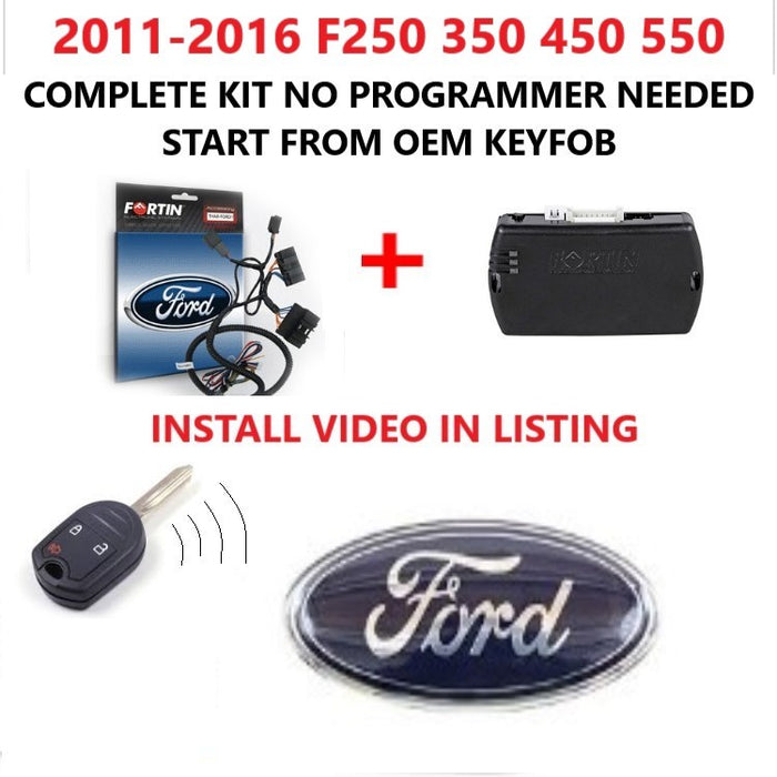 New OEM Ford Remote Key Fob For F250-F750 (2011-2016) With Uncut 'SA' Blade & Battery