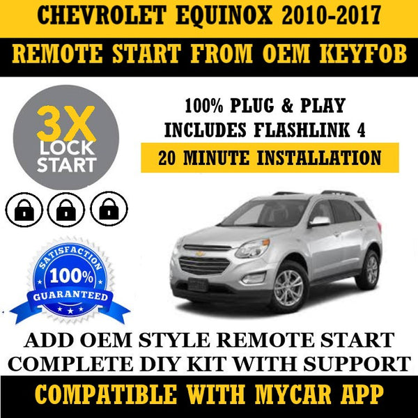 Plug and Play 3X Lock Remote Start Kit CHEVROLET EQUINOX 2010-2017 Key Start | FORTIN
