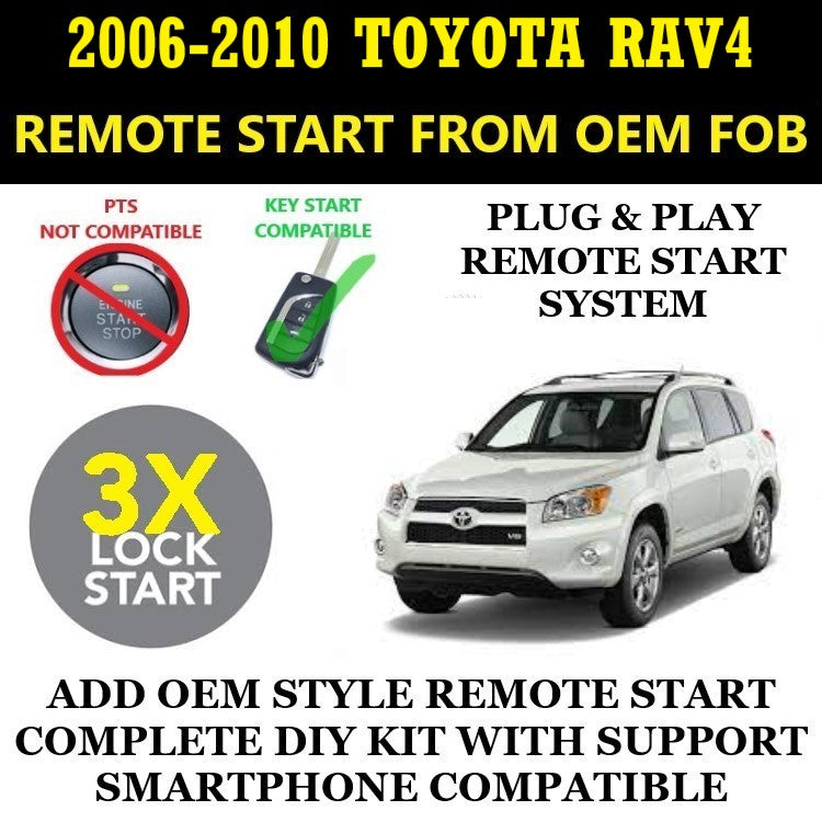 3X LOCK Plug & Play Remote Start 2006-2011 TOYOTA RAV4 Key Start | FORTIN