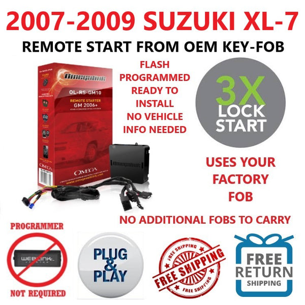 3X LOCK PLUG & PLAY REMOTE START 2007-2009 SUZUKI XL-7 | OMEGALINK