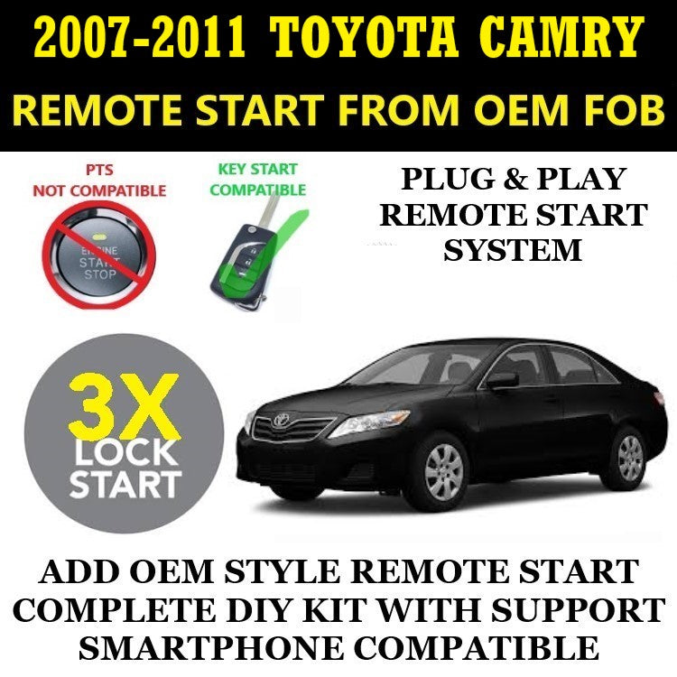 3X LOCK Plug & Play Remote Start 2007-2011 TOYOTA CAMRY Key Start | FORTIN