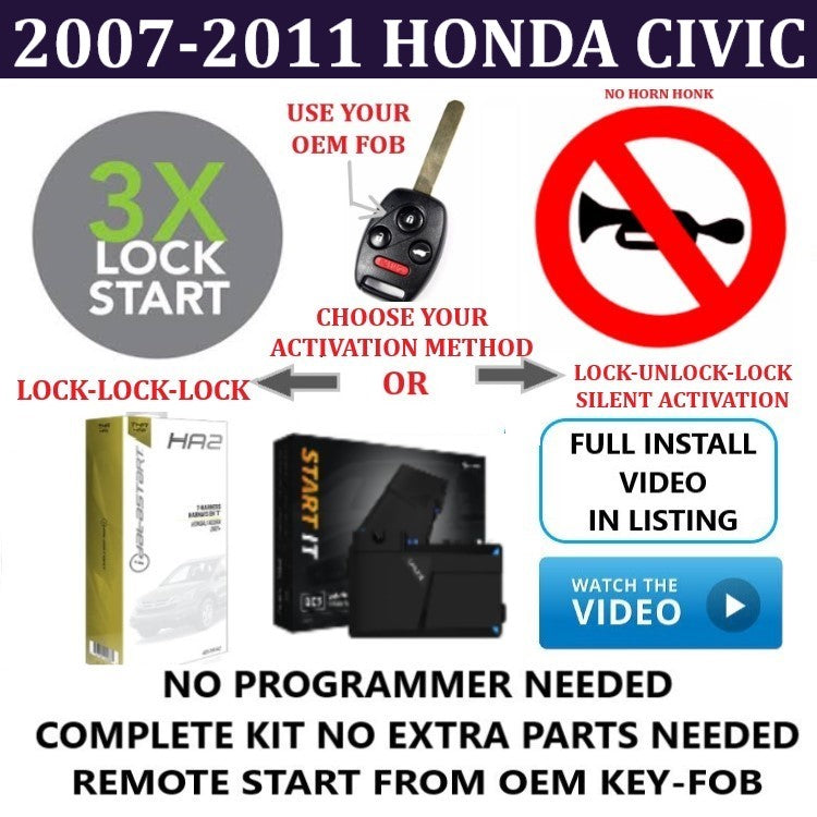 Plug & Play Remote Start From OEM Key Fob 2006-2011 HONDA CIVIC | IDATALINK