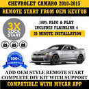 Plug and Play 3X Lock Remote Start Kit CHEVROLET CAMARO 2010-2015 Key Start | FORTIN