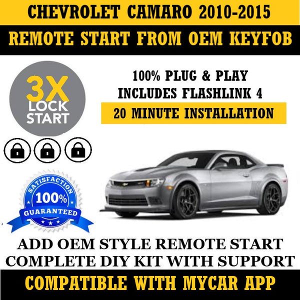 Plug and Play 3X Lock Remote Start Kit CHEVROLET CAMARO 2010-2015 Key Start | FORTIN