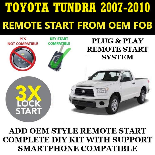3X LOCK Plug & Play Remote Start 2007-2010 TOYOTA TUNDRA Key Start | FORTIN
