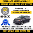 Plug and Play 3X Lock Remote Start Kit CHEVROLET ORLANDO 2011-2015 Key Start | FORTIN