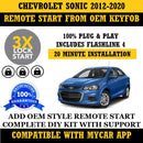 Plug and Play 3X Lock Remote Start Kit CHEVROLET SONIC 2012-2020 Key Start | FORTIN