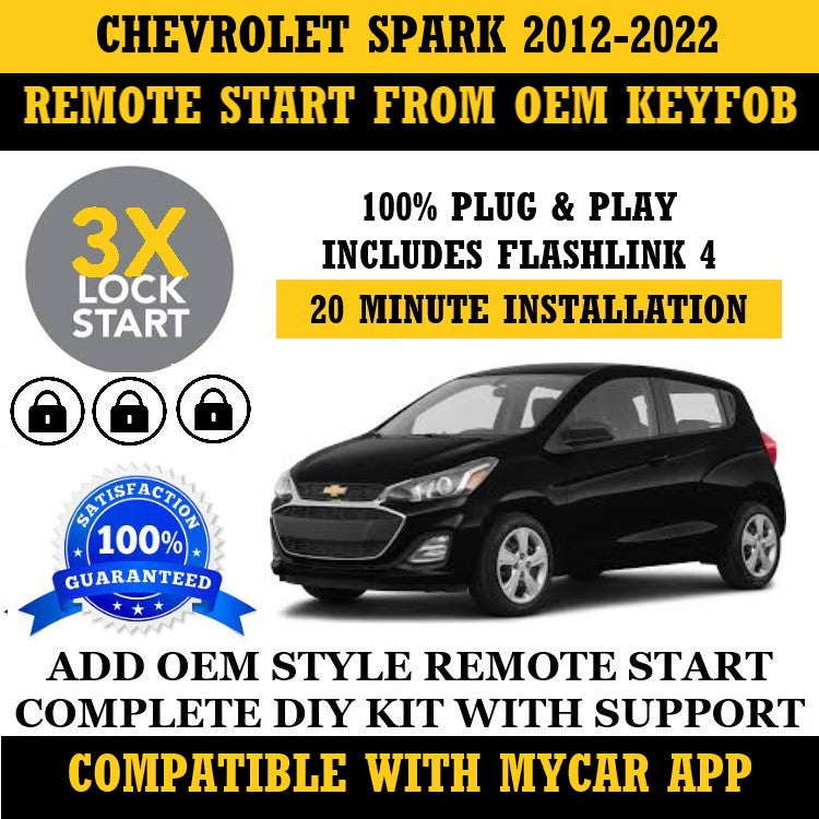 Plug and Play 3X Lock Remote Start Kit CHEVROLET SPARK 2012-2022 Key Start | FORTIN