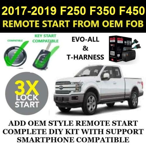 100% Plug & Play 3X Lock Remote Start 2017-2019 FORD F250 F350 F450 | FORTIN