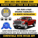 Plug and Play 3X Lock Remote Start Kit 2015-2021 GMC Sierra 2500 Key Start | FORTIN