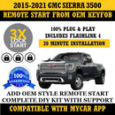 Plug and Play 3X Lock Remote Start Kit 2015-2019 GMC Sierra 3500 Key Start | FORTIN