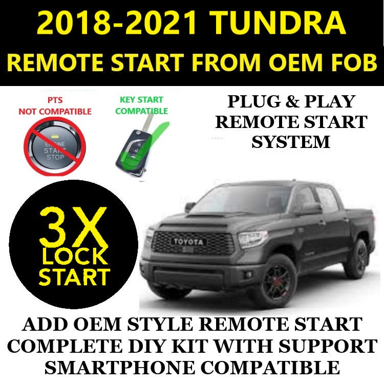 3X LOCK Plug & Play Remote Start 2018-2021 TOYOTA TUNDRA Key Start | FORTIN