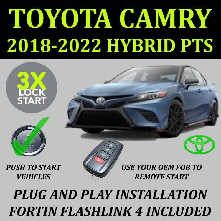 3X Lock Plug & Play Remote Start 2018-2022 Toyota Camry Hybrid Push to Start | FORTIN