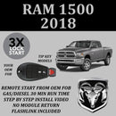 3X Lock Plug and Play Remote Start Kit 2018 RAM 1500 Tip Key | FORTIN