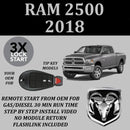 3X Lock Plug and Play Remote Start Kit 2018 RAM 2500 Tip Key | FORTIN