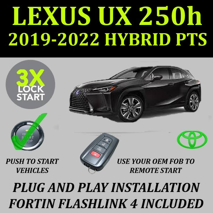 3X Lock Plug & Play Remote Start 2019-2022 Lexus UX 250h Hybrid Push t