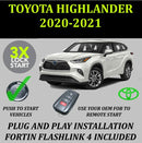 3X Lock Plug & Play Remote Start 2020-2021 Toyota Highlander Hybrid Push to Start | FORTIN