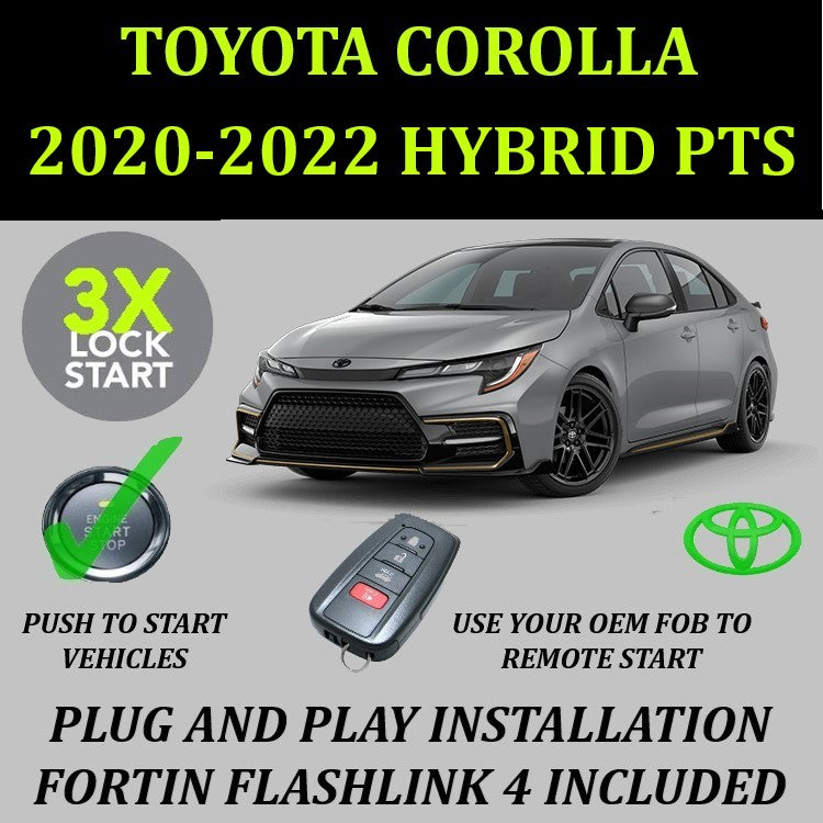 3X Lock Plug & Play Remote Start 2020-2022 Toyota Corolla Hybrid Push to Start | FORTIN