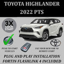3X Lock Plug & Play Remote Start 2022 Toyota Highlander Push to Start | FORTIN