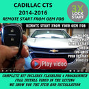 3X Lock Plug and Play Remote Start Kit CADILLAC CTS 2014-2016 Push To Start | FORTIN