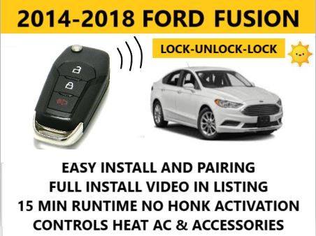 Plug and Play Remote Start Fits 2014-2018 Ford Fusion No Horn Honk Activation | IDATALINK