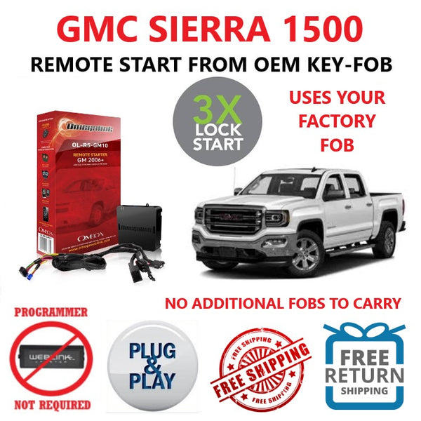 3X LOCK PLUG & PLAY REMOTE START 2007-2013 GMC SIERRA 1500 | OMEGALINK